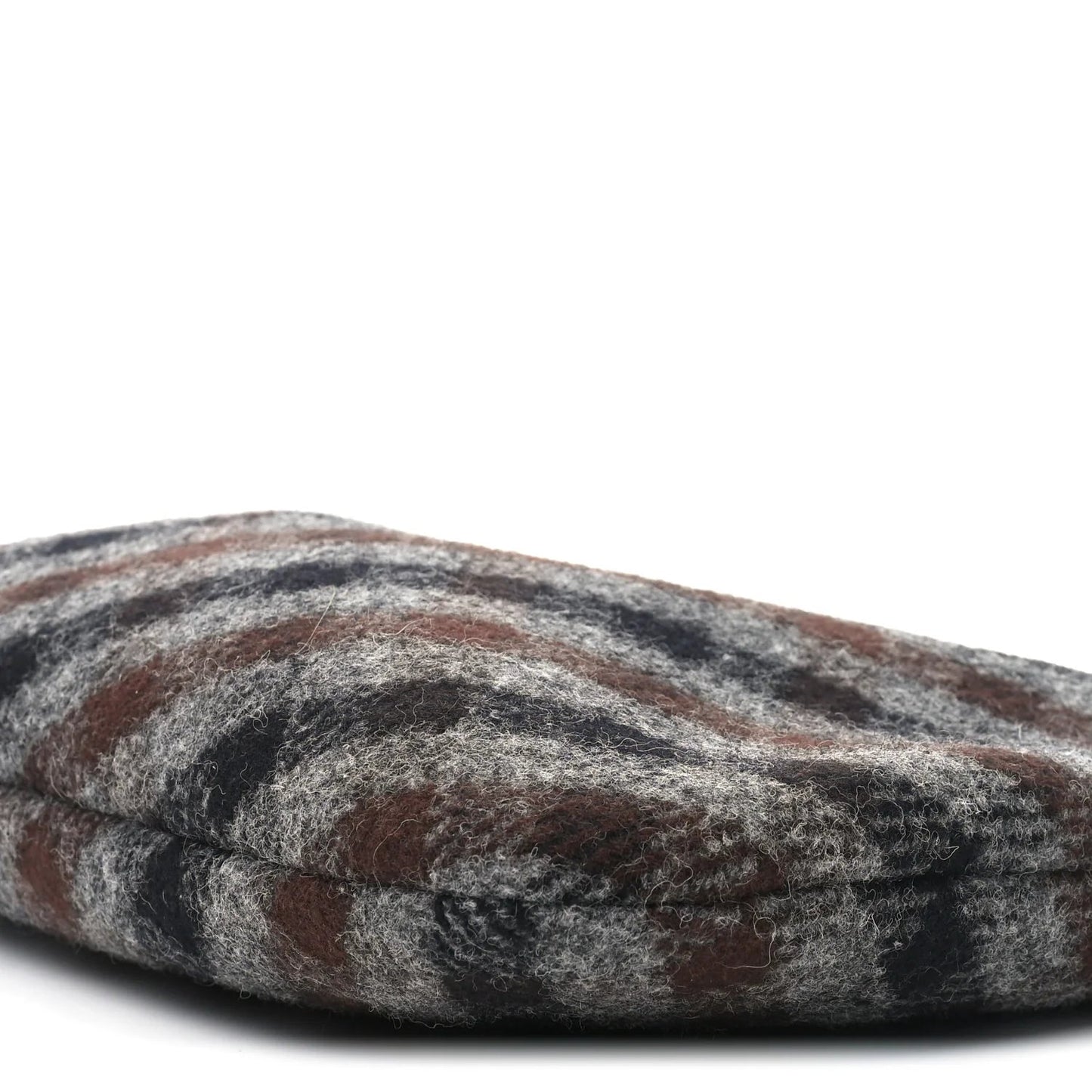 Wool Nappa Plaid Ivy Bag Slate Gray Cocoa Brown