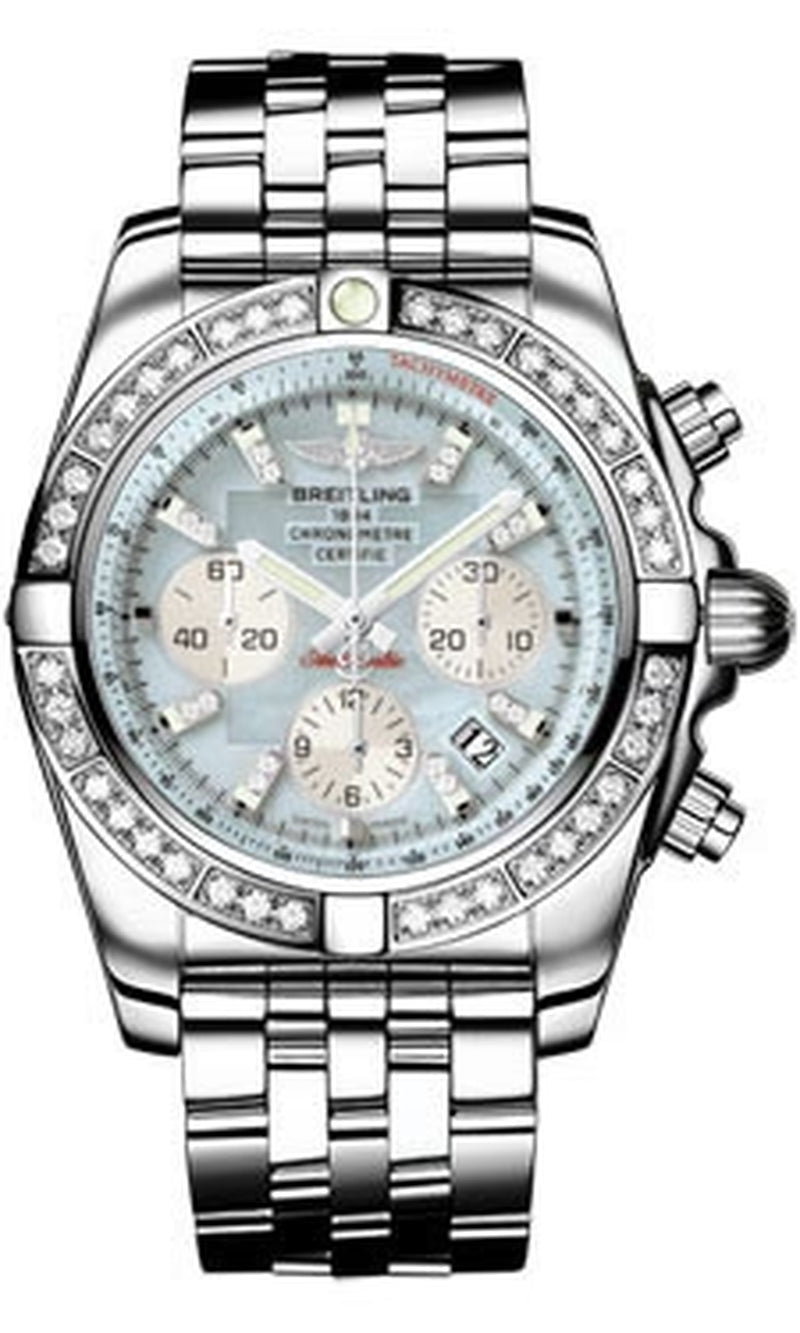 '- Chronomat 44 Steel 40 Diamond Bezel - Pilot Bracelet