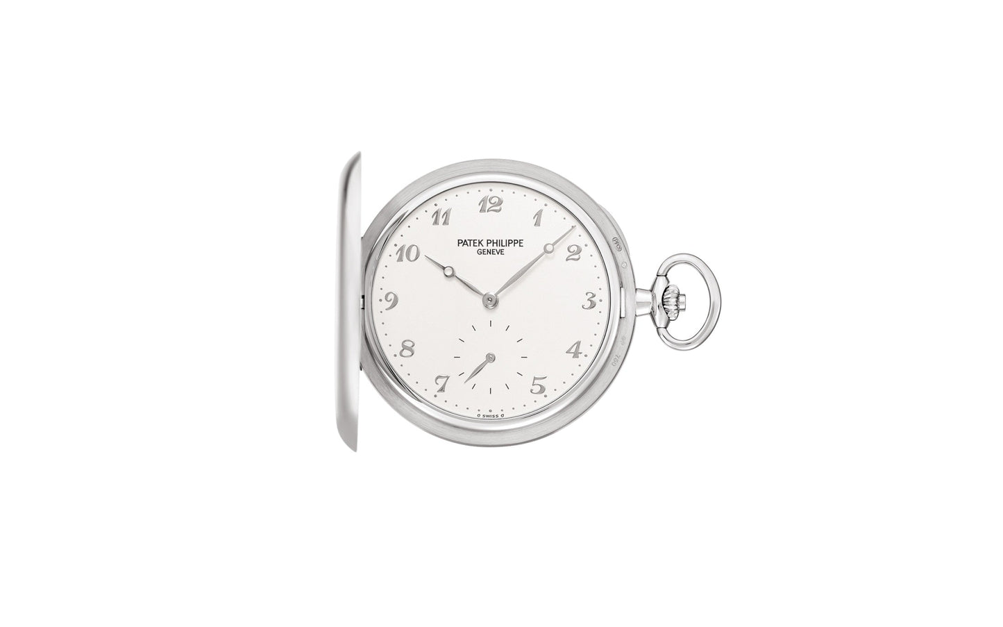 Patek Philippe Hunter-Case Pocket Watch, 18k White Gold, 48mm, Ref# 980G-010