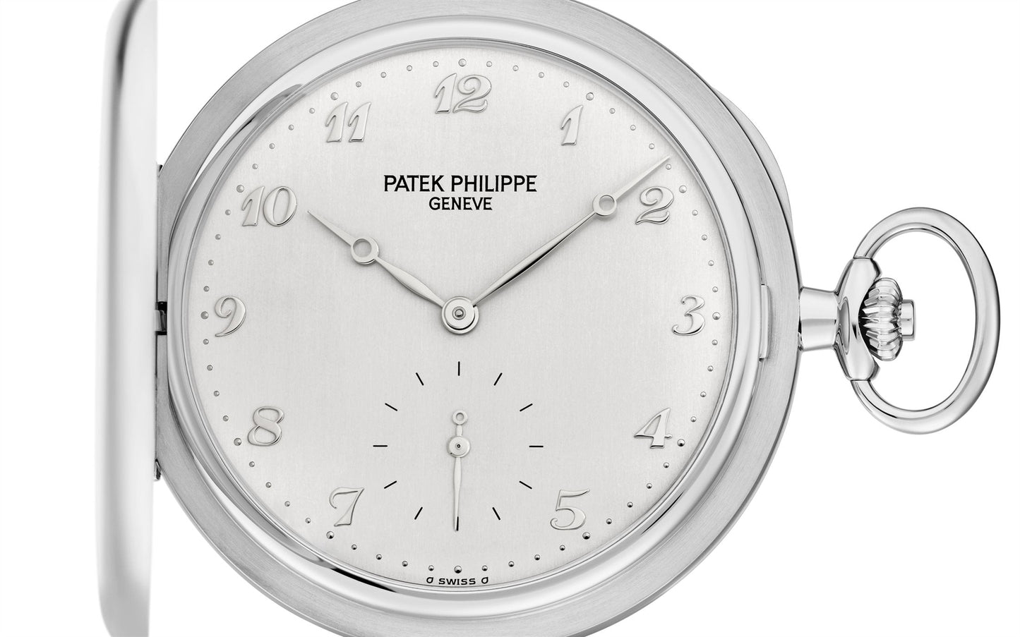 Patek Philippe Hunter-Case Pocket Watch, 18k White Gold, 48mm, Ref# 980G-010