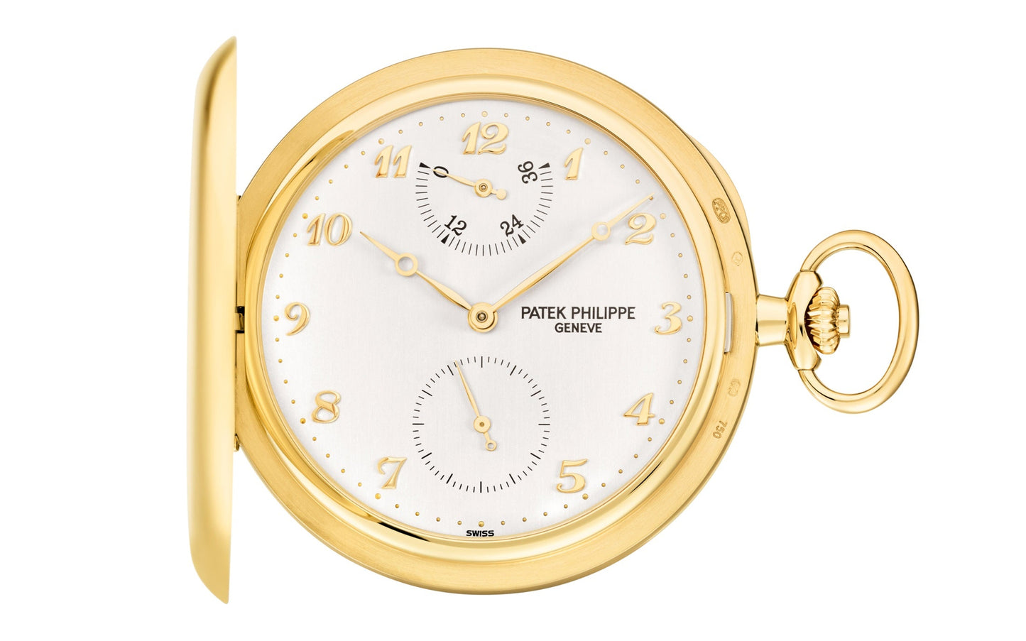 Patek Philippe Hunter-Case Pocket Watch, 18k Yellow Gold, 48mm, Ref# 983J-001