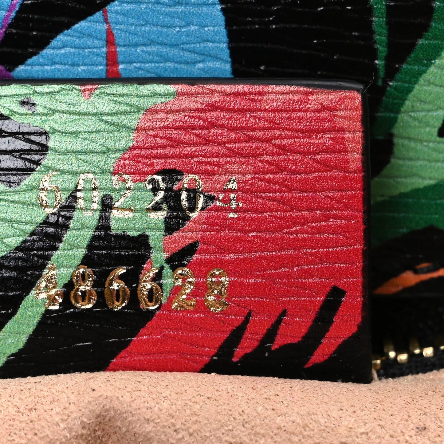 X KEN SCOTT New Shangai Calfskin Jenny Floral Print Horsebit 1955 Shoulder Bag Black Pink