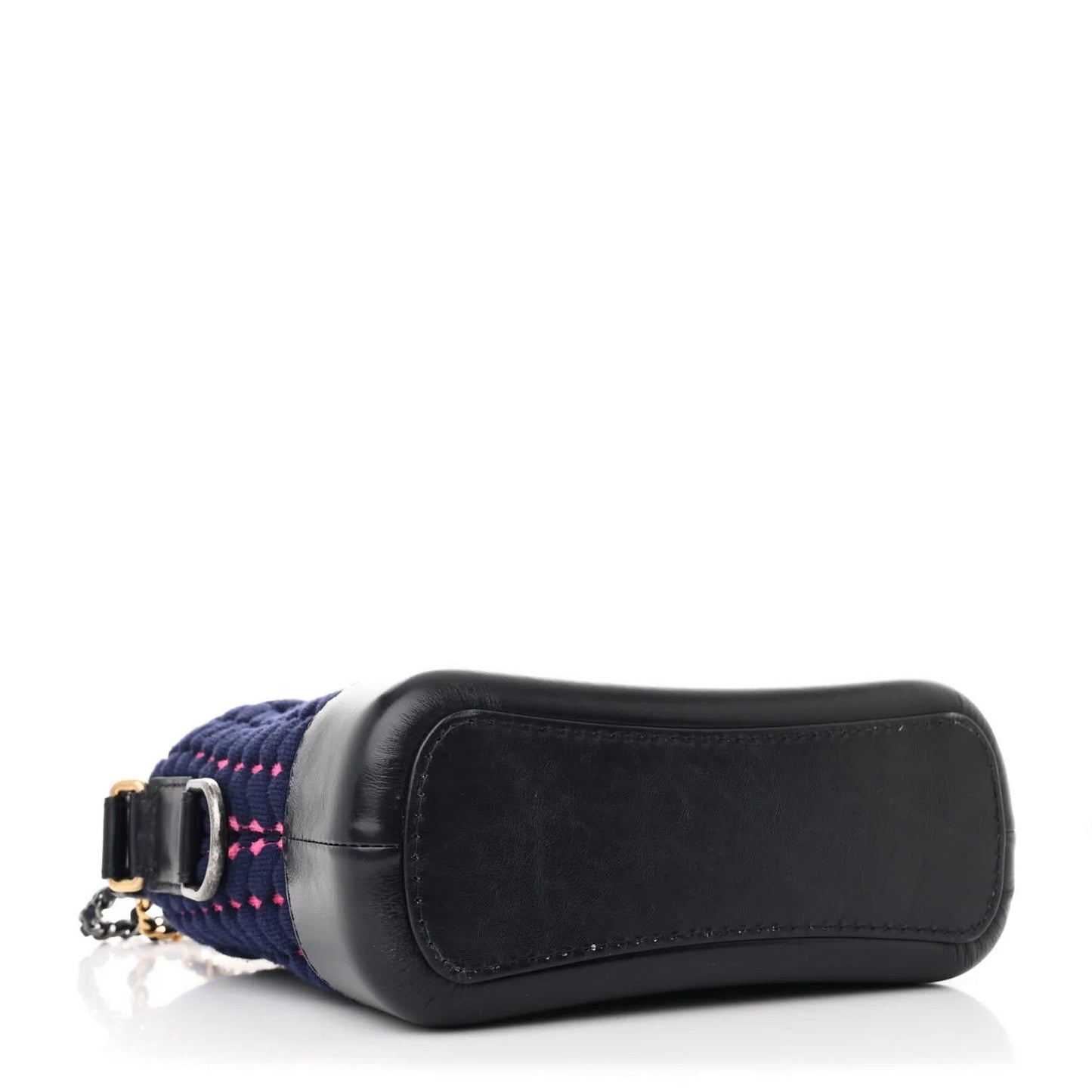 Wool Calfskin Small Gabrielle Hobo Dark Navy