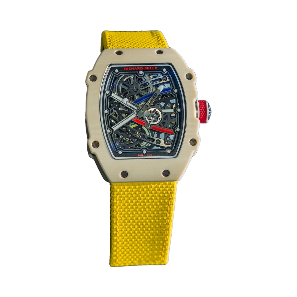 Richard Mille RM67-02 Alexis Pinturault 38.7 mm x 47.52 mm Transparent Dial Carbon Fabric Strap