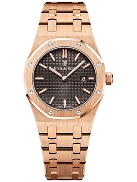 Audemars Piguet Royal Oak Lady 33mm Rose Gold Brown Dial 67650OR.OO.1261OR.01