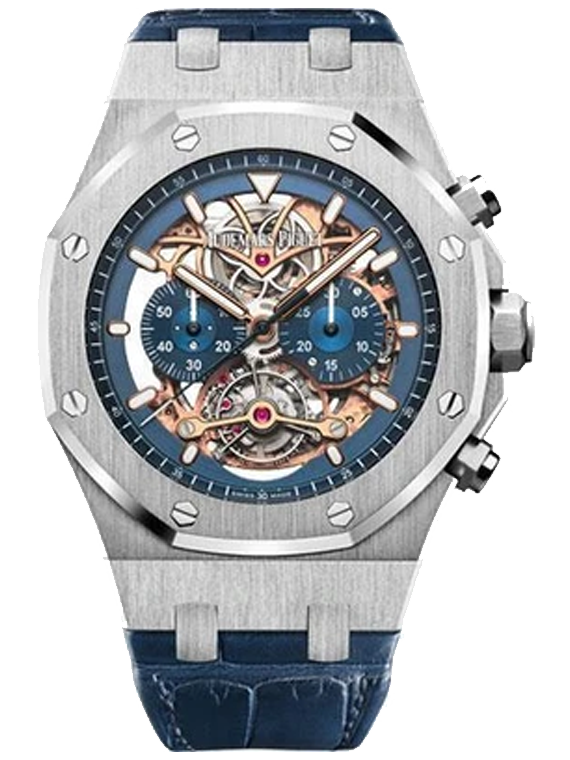 Audemars Piguet Royal Oak Tourbillon Chronograph Openworked Watch 26347PT.OO.D315CR.01