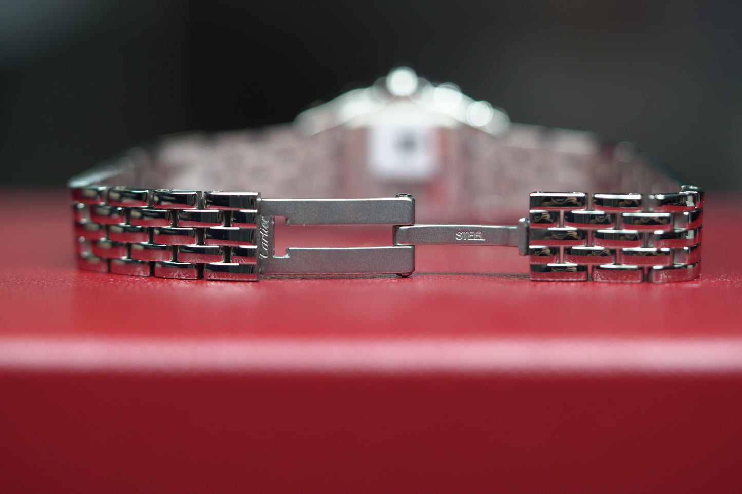 Cartier Panthère Mini 25 mm x 19 mm Silver Dial Steel Bracelet WSPN0012