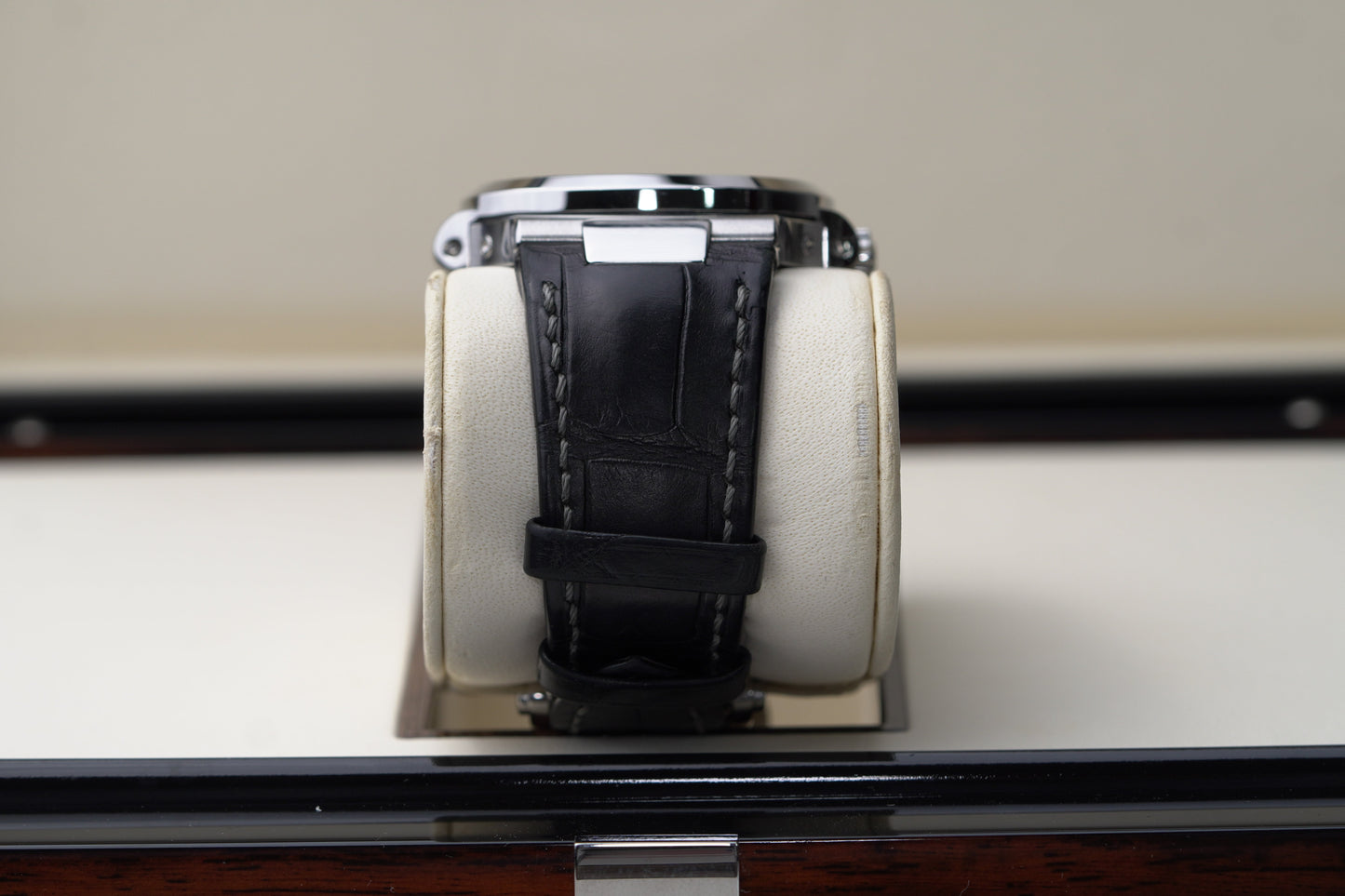 Patek Philippe Nautilus 40.5 mm Black Dial Stainless Steel   Leather Strap 5726A-001