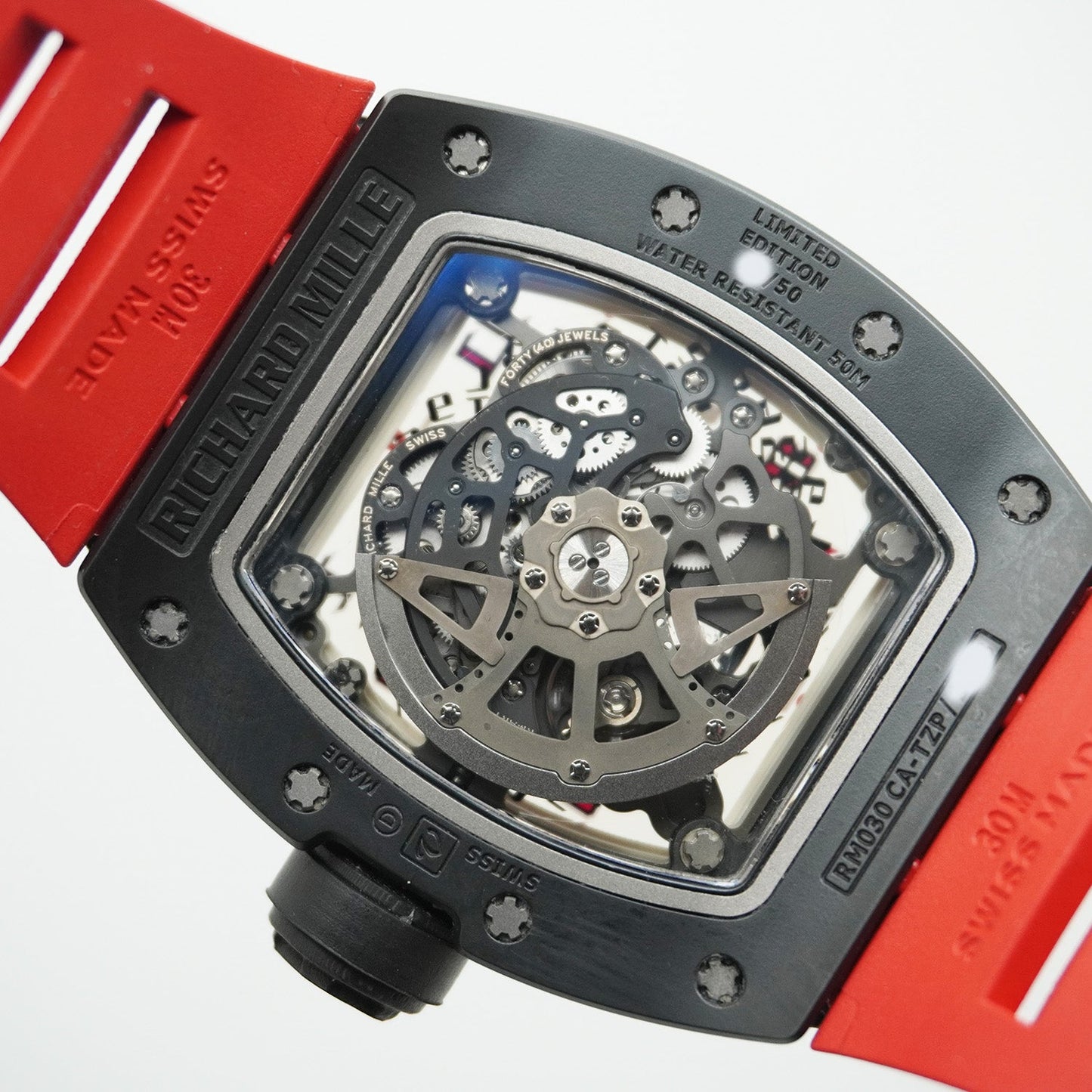 Richard Mille RM030 CA-TZP "Black Dash" Limited Edition of 50 Pieces 50mm Openworked Dial Pre-Owned