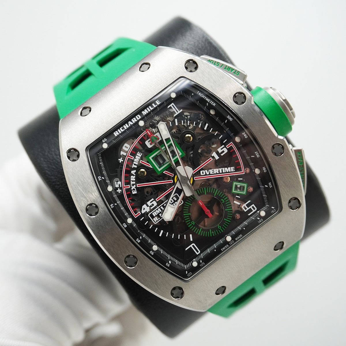 Richard Mille Chronograph RM11-01 Titanium "Roberto Mancini" 50mm Openworked Dial