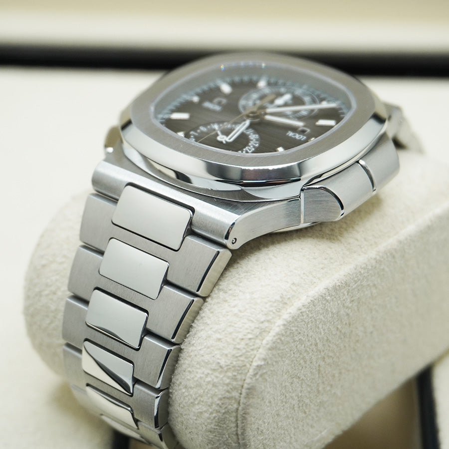 Patek Philippe Nautilus Travel Time Chronograph 40mm 5990/1A Black Dial NEW BUCKLE