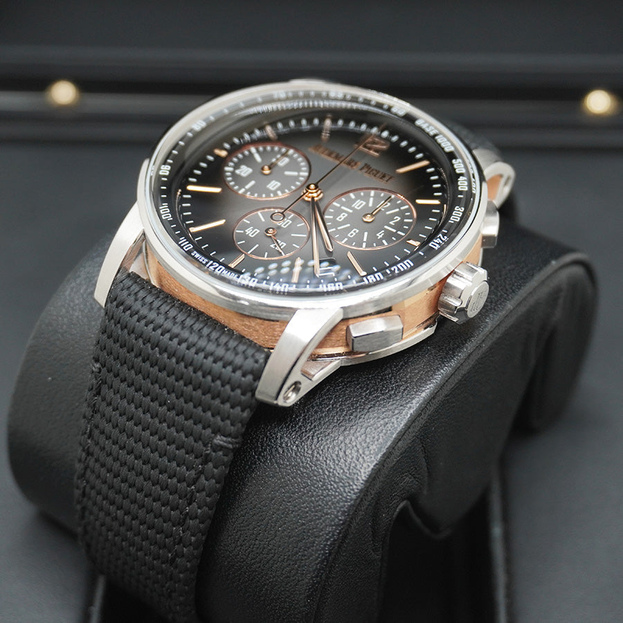 Audemars Piguet Code 11.59 Smoked Black Dial Rose/White Gold Case On a Kevlar Rubber Strap 26393CR Pre-Owned