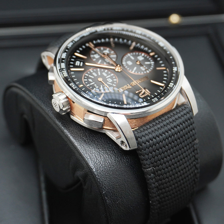 Audemars Piguet Code 11.59 Smoked Black Dial Rose/White Gold Case On a Kevlar Rubber Strap 26393CR Pre-Owned