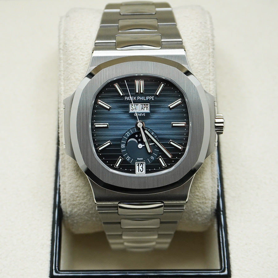 Patek Philippe Nautilus Annual Calendar Moon Phase 40mm 5726-1A-014 Blue Dial