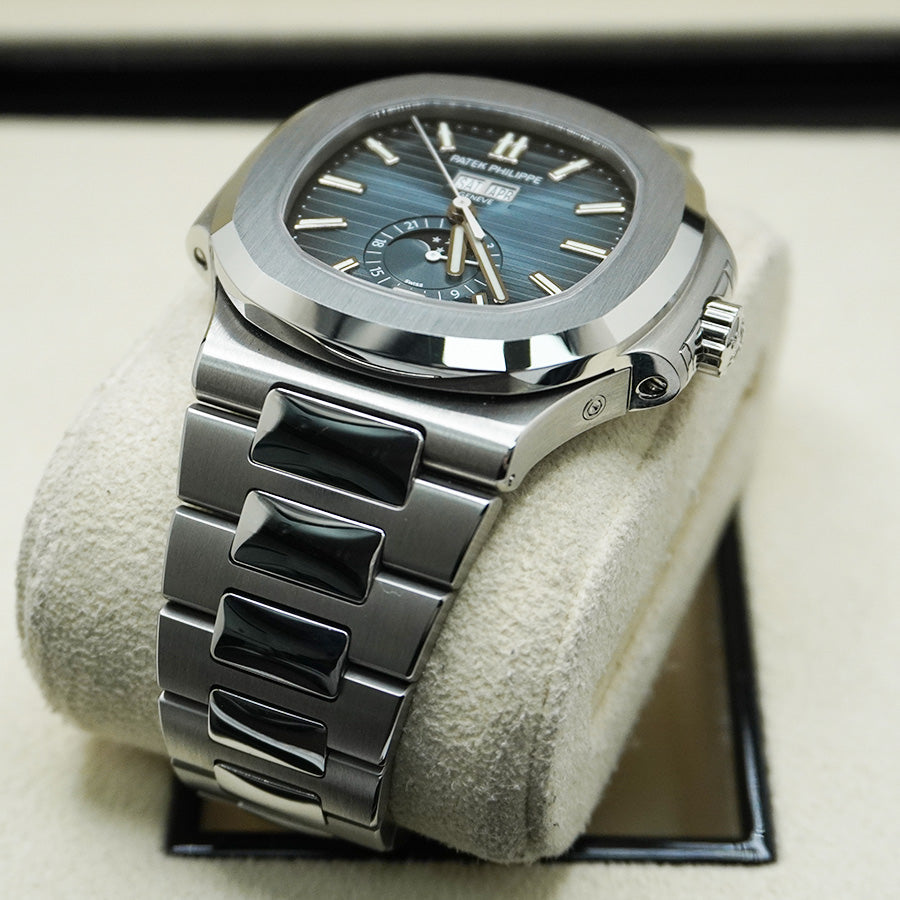 Patek Philippe Nautilus Annual Calendar Moon Phase 40mm 5726-1A-014 Blue Dial