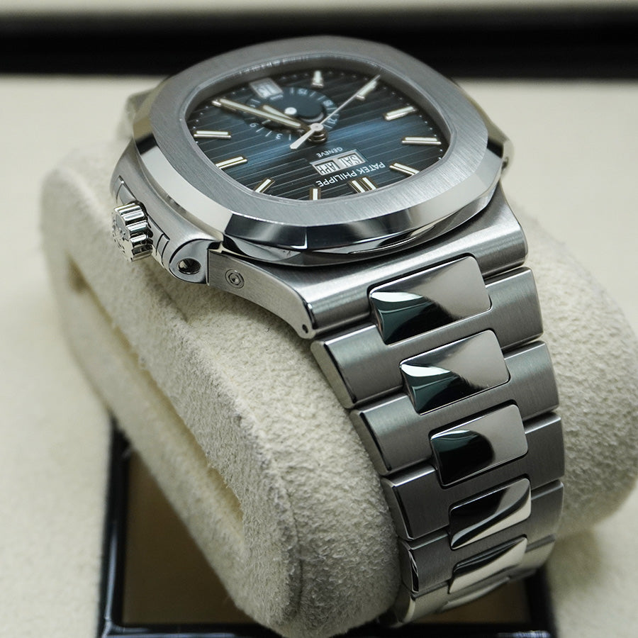 Patek Philippe Nautilus Annual Calendar Moon Phase 40mm 5726-1A-014 Blue Dial