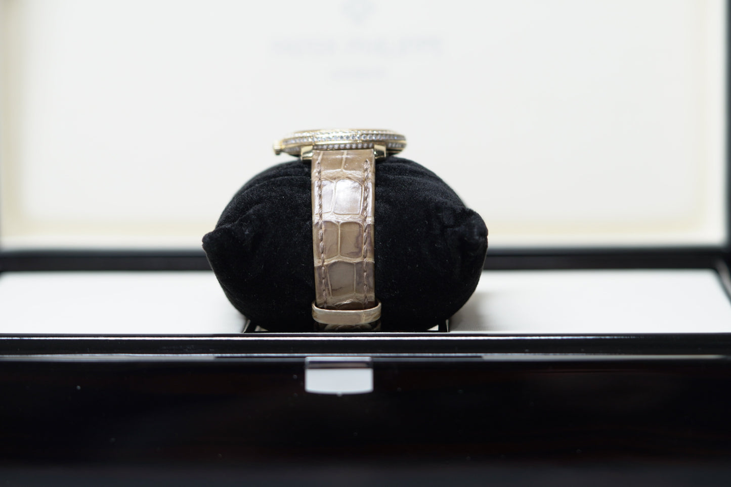 Patek Philippe Complications Moon Phase 33.3mm White Mother of Pearl Dial White Gold 4968G-010