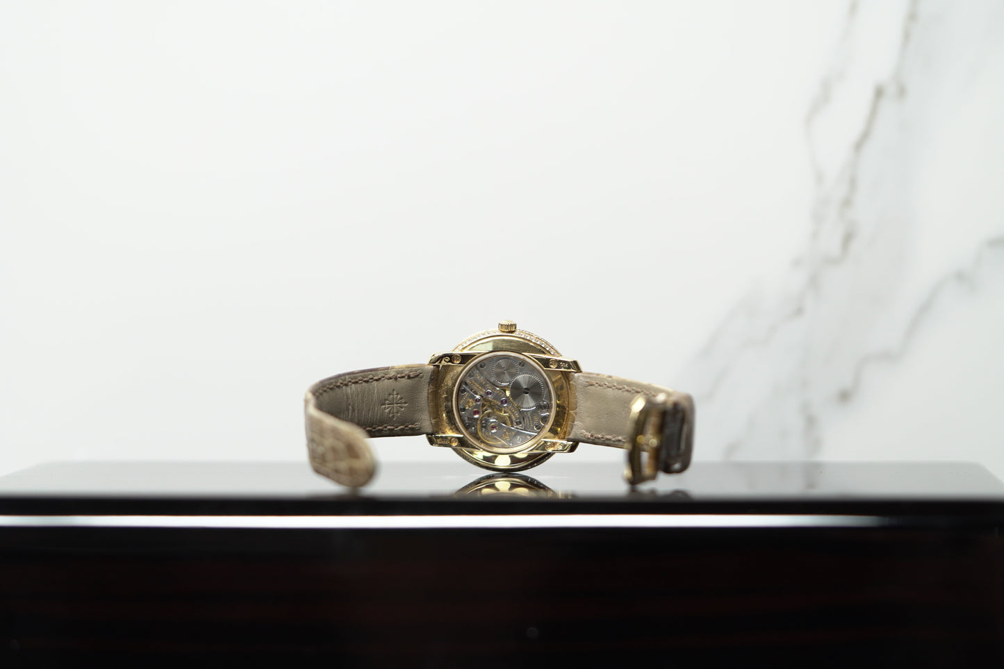 Patek Philippe Complications Moon Phase 33.3mm White Mother of Pearl Dial White Gold 4968G-010