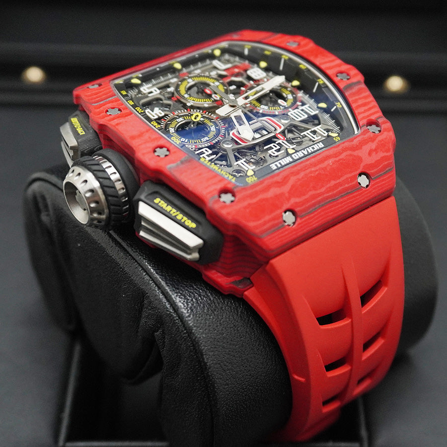 Richard Mille Chronograph RM11-03 Flyback Chronograph Red Quartz 50mm Openworked Dial