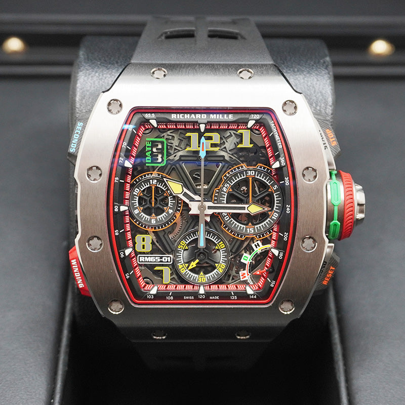Richard Mille RM65-01 Automatic Winding Titanium Split Chronograph Openworked Dial
