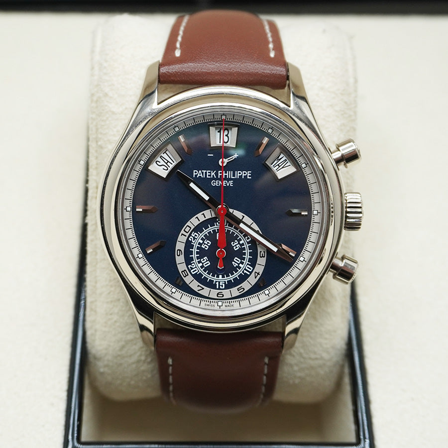 Patek Philippe Annual Calendar Chronograph Complication 40mm 5960/01G Blue Dial Pre-Owned
