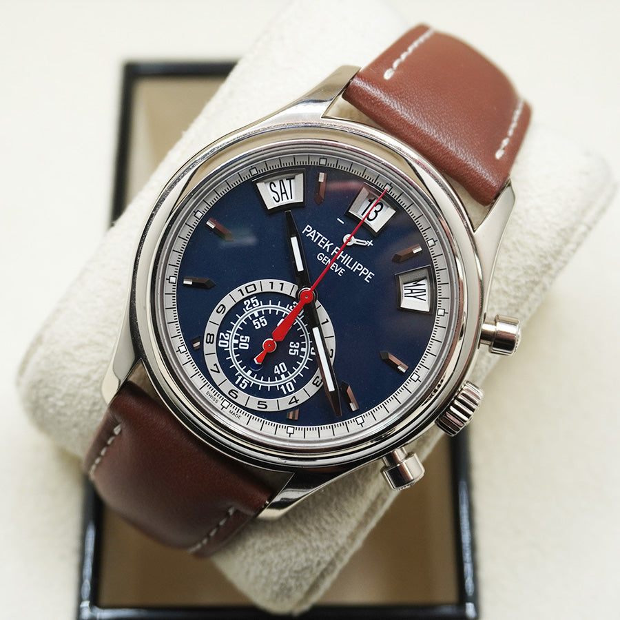Patek Philippe Annual Calendar Chronograph Complication 40mm 5960/01G Blue Dial Pre-Owned