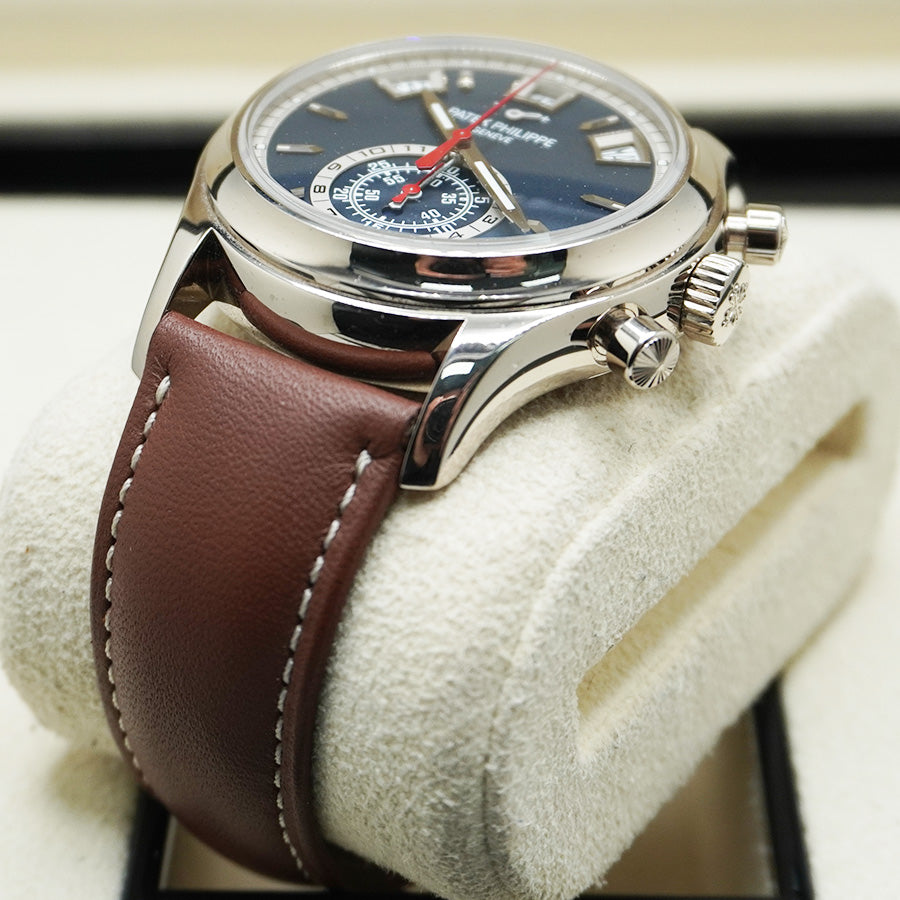 Patek Philippe Annual Calendar Chronograph Complication 40mm 5960/01G Blue Dial Pre-Owned