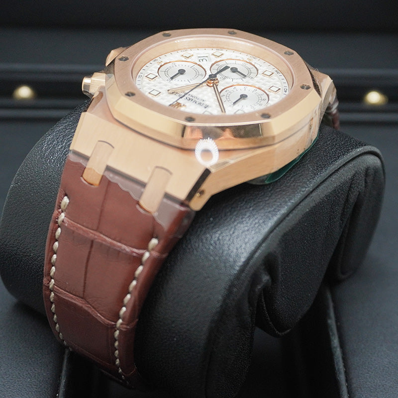 Audemars Piguet Royal Oak Chronograph 39mm Rose Gold White Dial  26022OR Pre-Owned