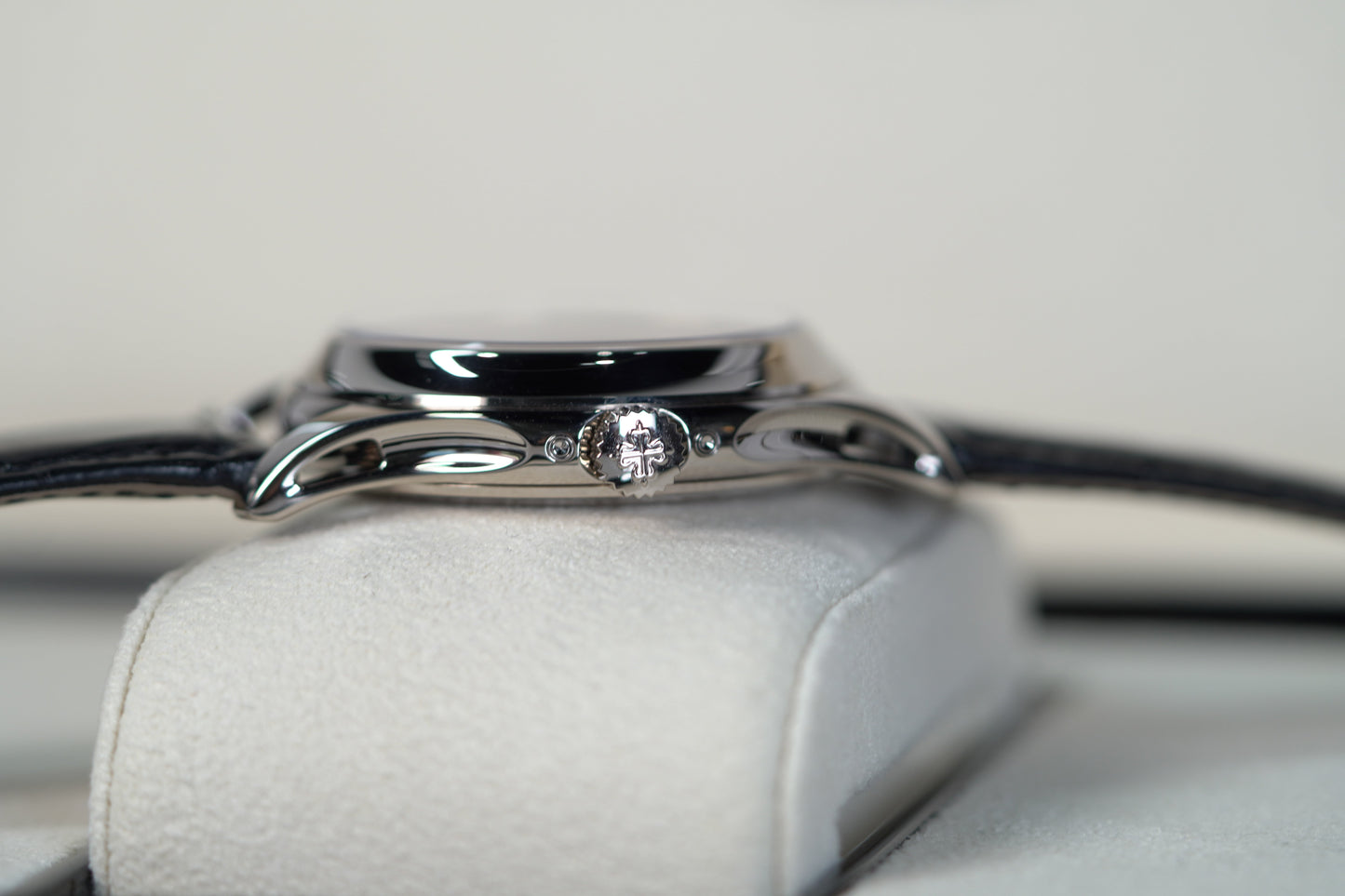 Patek Philippe Complications 40 mm Blue Dial 18K White Gold   Leather Strap 5205G-013