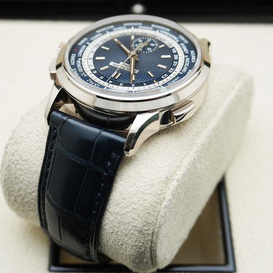 Patek Philippe World Time Chronograph Complication 39mm 5930G Blue Dial Pre-Owned