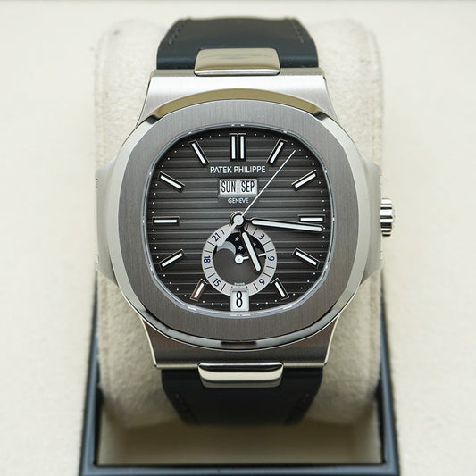Patek Philippe Nautilus Annual Calendar Moon Phase 40mm 5726A Black Dial Pre-Owned