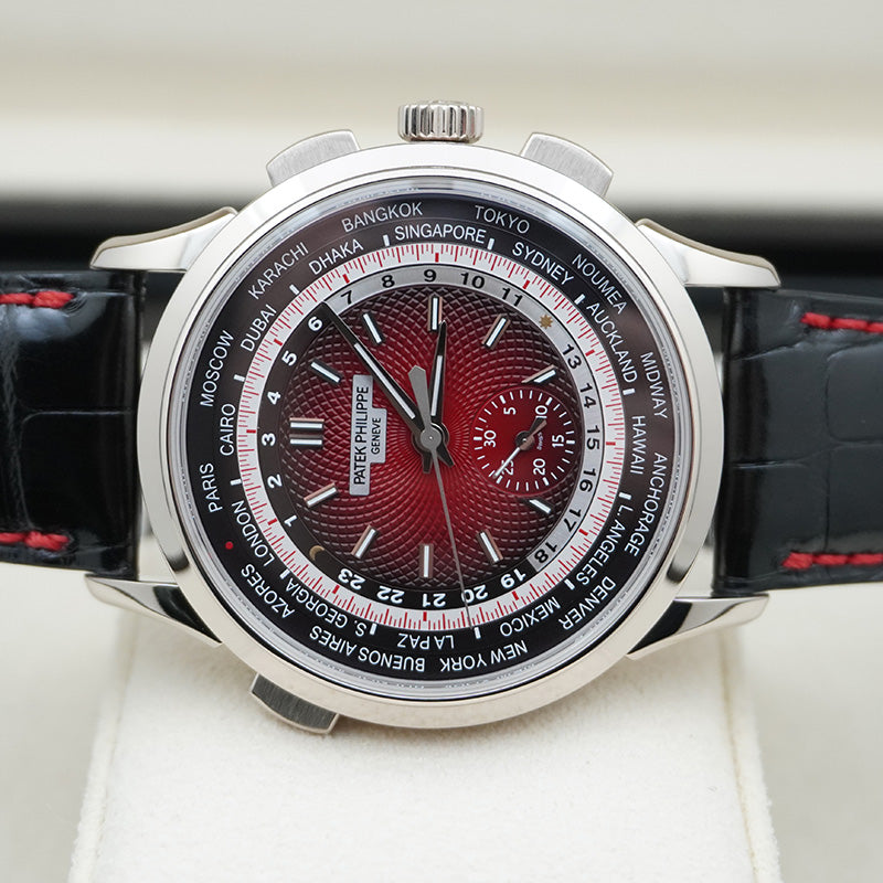 Patek Philippe World Time Chronograph Complication 39mm 5930G Red Dial