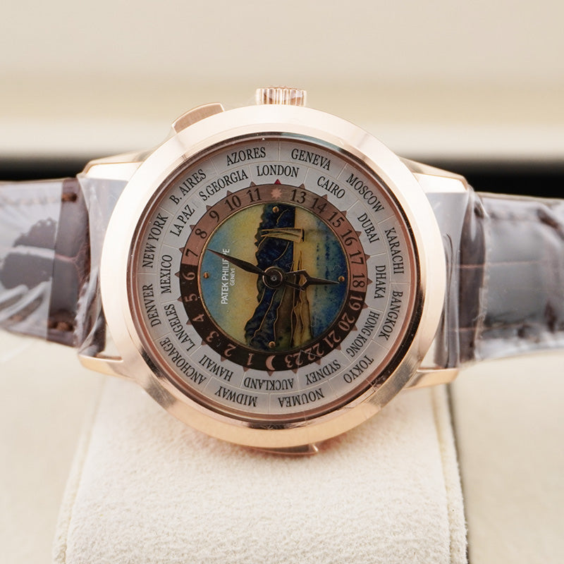 Patek Philippe World Time Complication 40mm 5531R Cloisonné Enamel Center Lavaux Landscape Dial