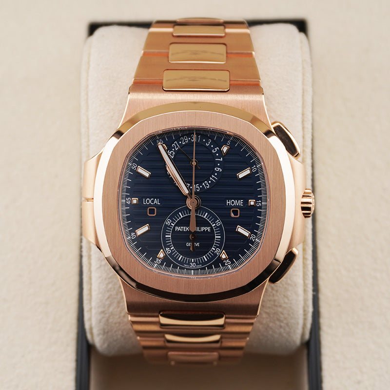 Patek Philippe Nautilus Travel Time Chronograph 40mm 5990-1R-001 Blue Dial