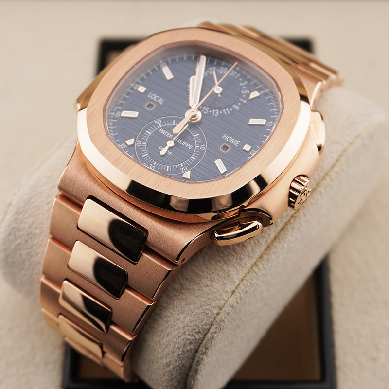 Patek Philippe Nautilus Travel Time Chronograph 40mm 5990-1R-001 Blue Dial