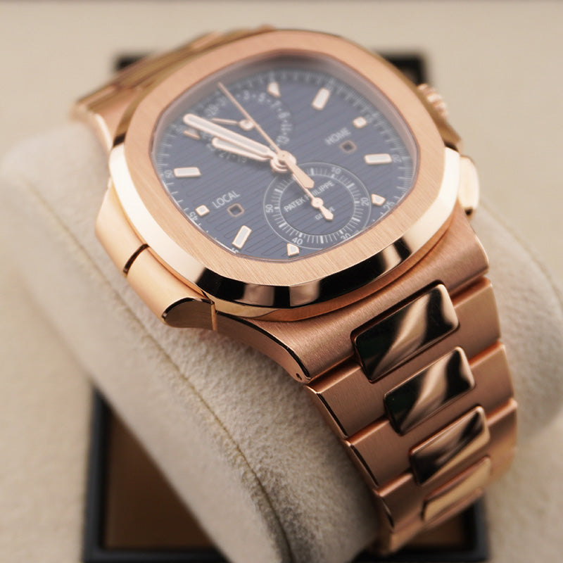Patek Philippe Nautilus Travel Time Chronograph 40mm 5990-1R-001 Blue Dial