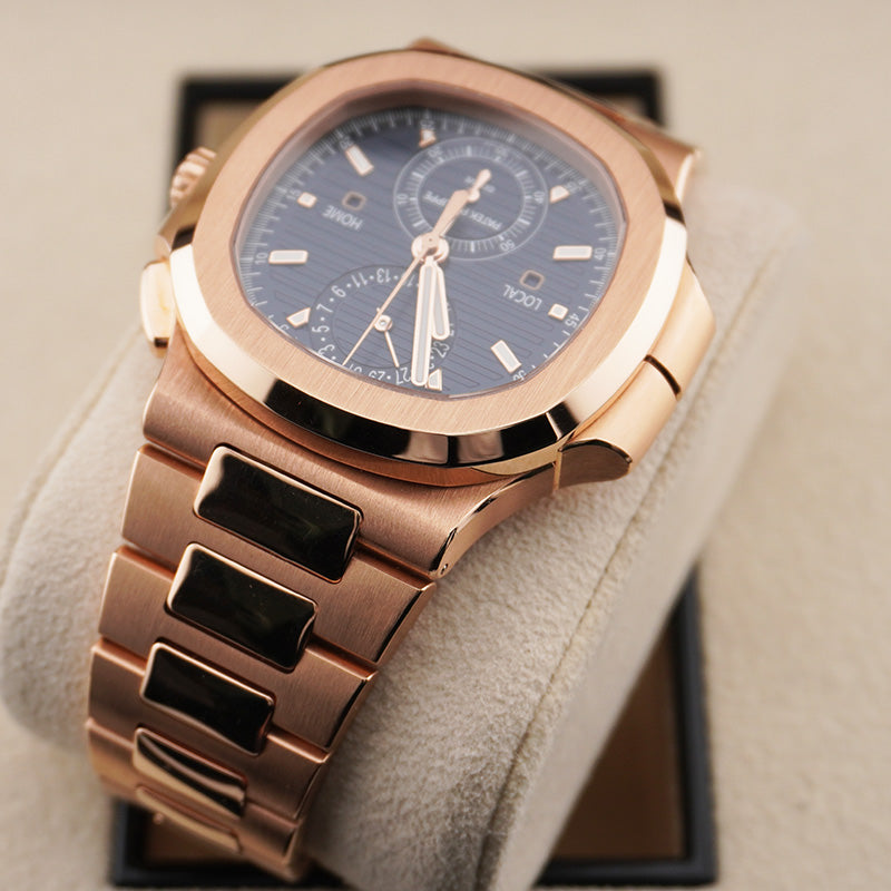 Patek Philippe Nautilus Travel Time Chronograph 40mm 5990-1R-001 Blue Dial