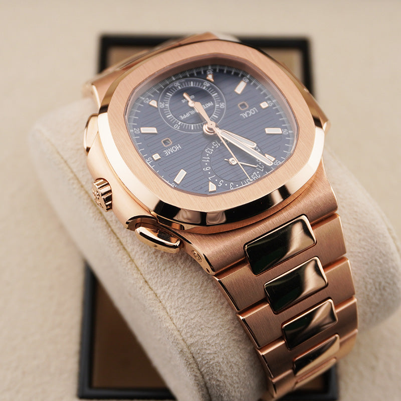 Patek Philippe Nautilus Travel Time Chronograph 40mm 5990-1R-001 Blue Dial