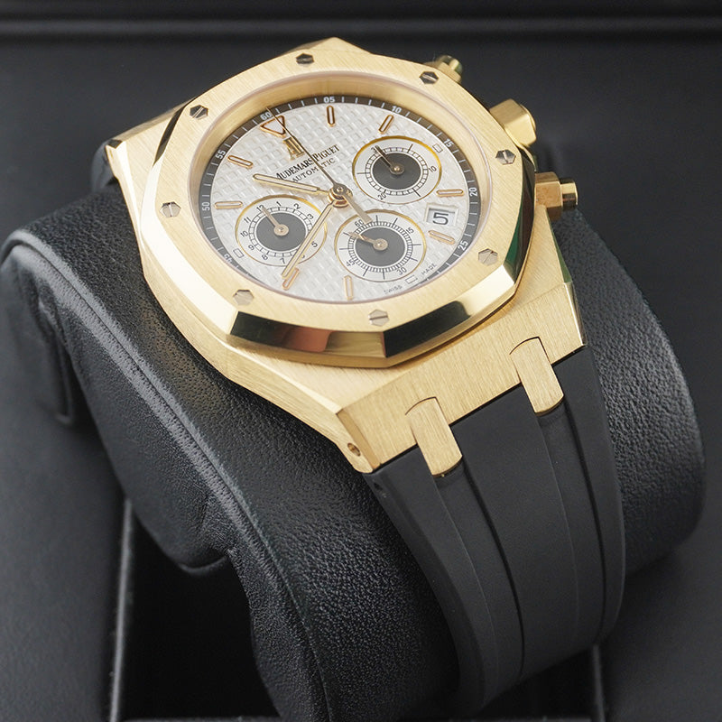 Audemars Piguet Royal Oak Chronograph 39mm Yellow Gold White Dial 26022BA Pre-Owned