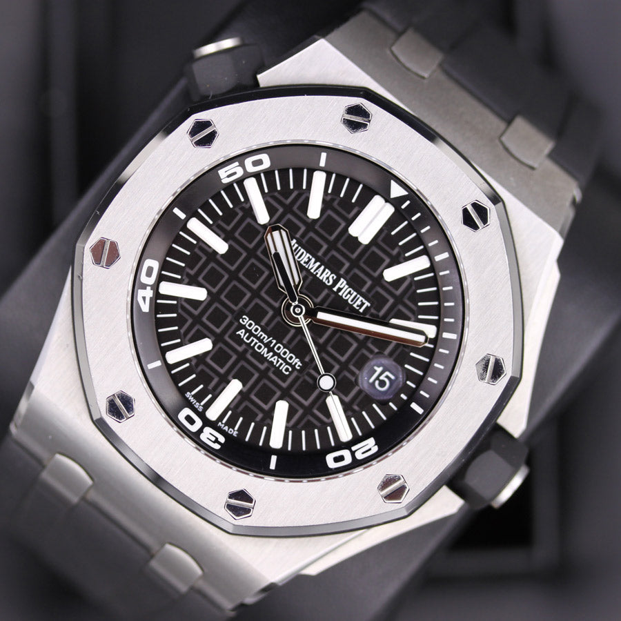Audemars Piguet Royal Oak Offshore Diver 42mm 15703ST Black Dial Pre-Owned