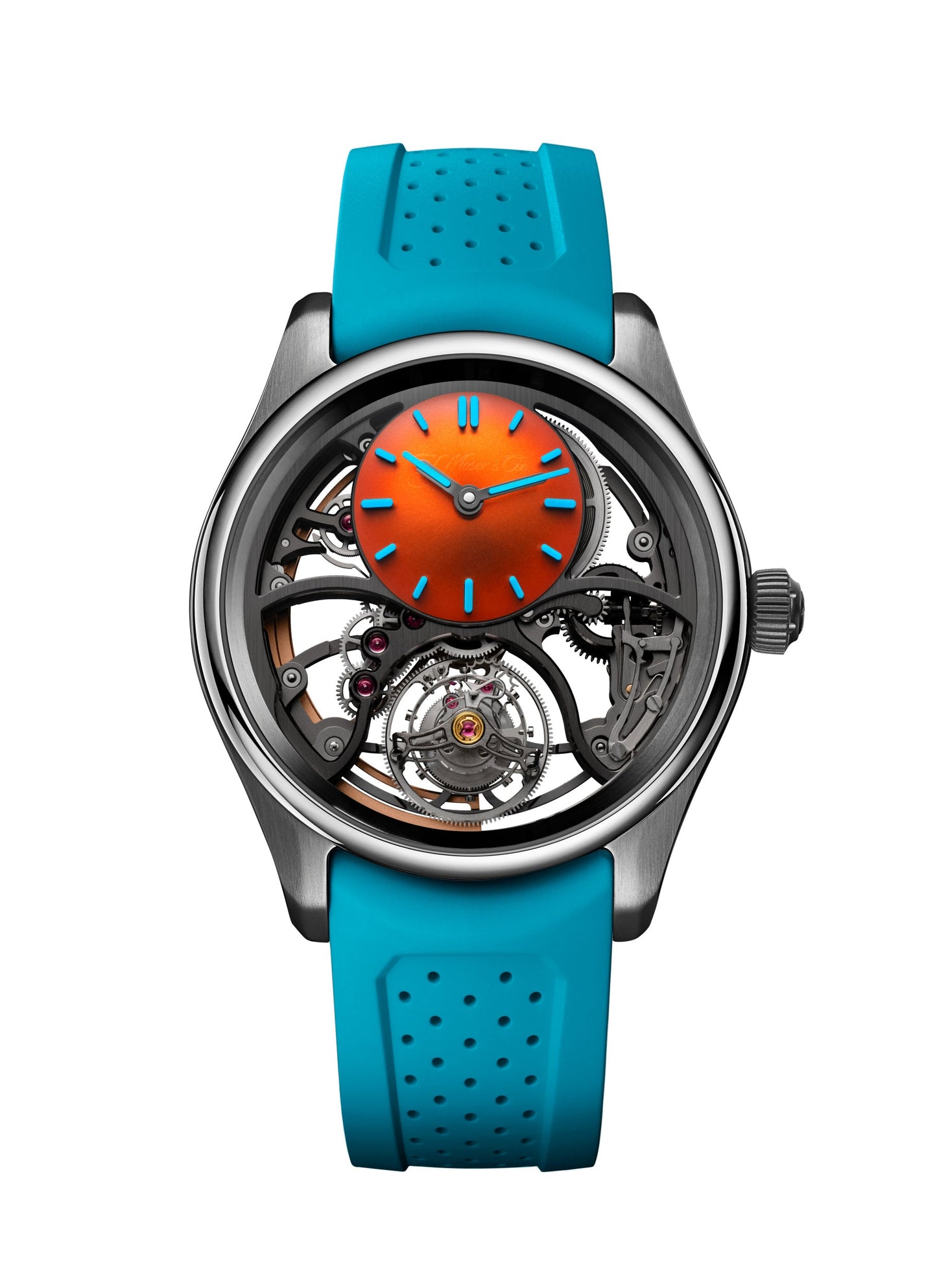 Pioneer Cylindrical Tourbillon Skeleton Spiced Aqua