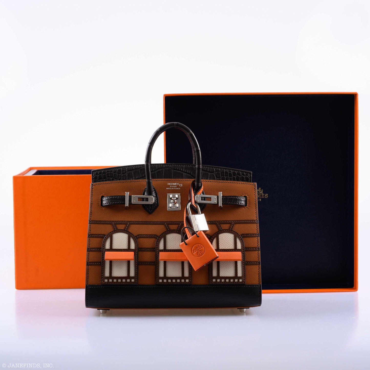 Hermès Birkin 20 Faubourg Sellier Gold Madame and Ebene Matte Alligator Palladium Hardware