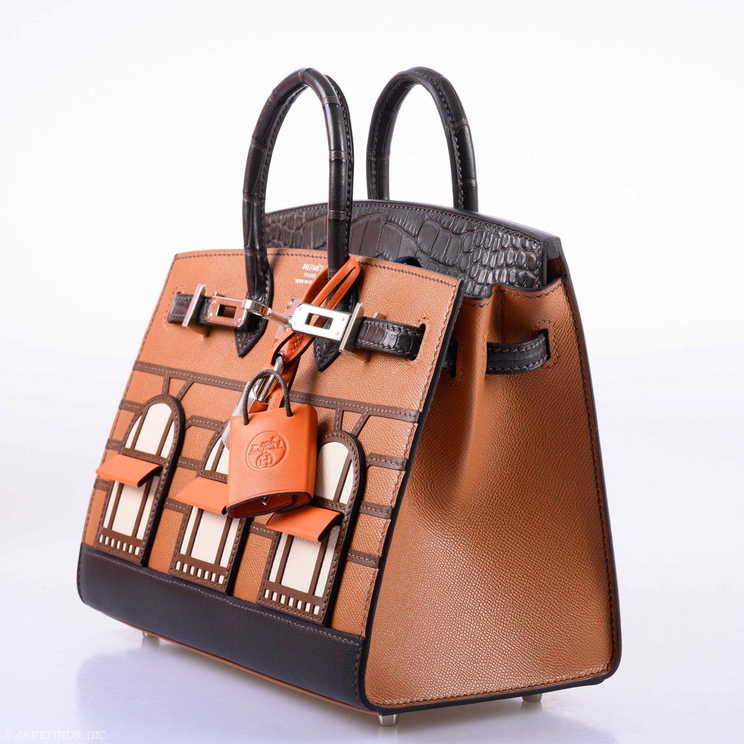Hermès Birkin 20 Faubourg Sellier Gold Madame and Ebene Matte Alligator Palladium Hardware