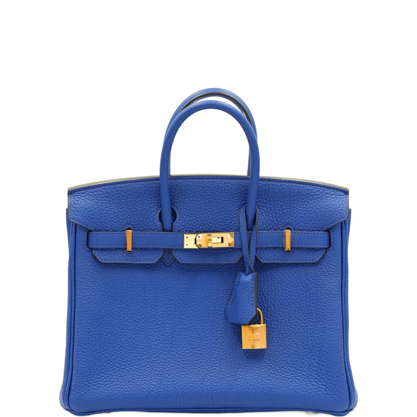 Hermès Birkin 25 Bleu Royal Clemence Gold Hardware