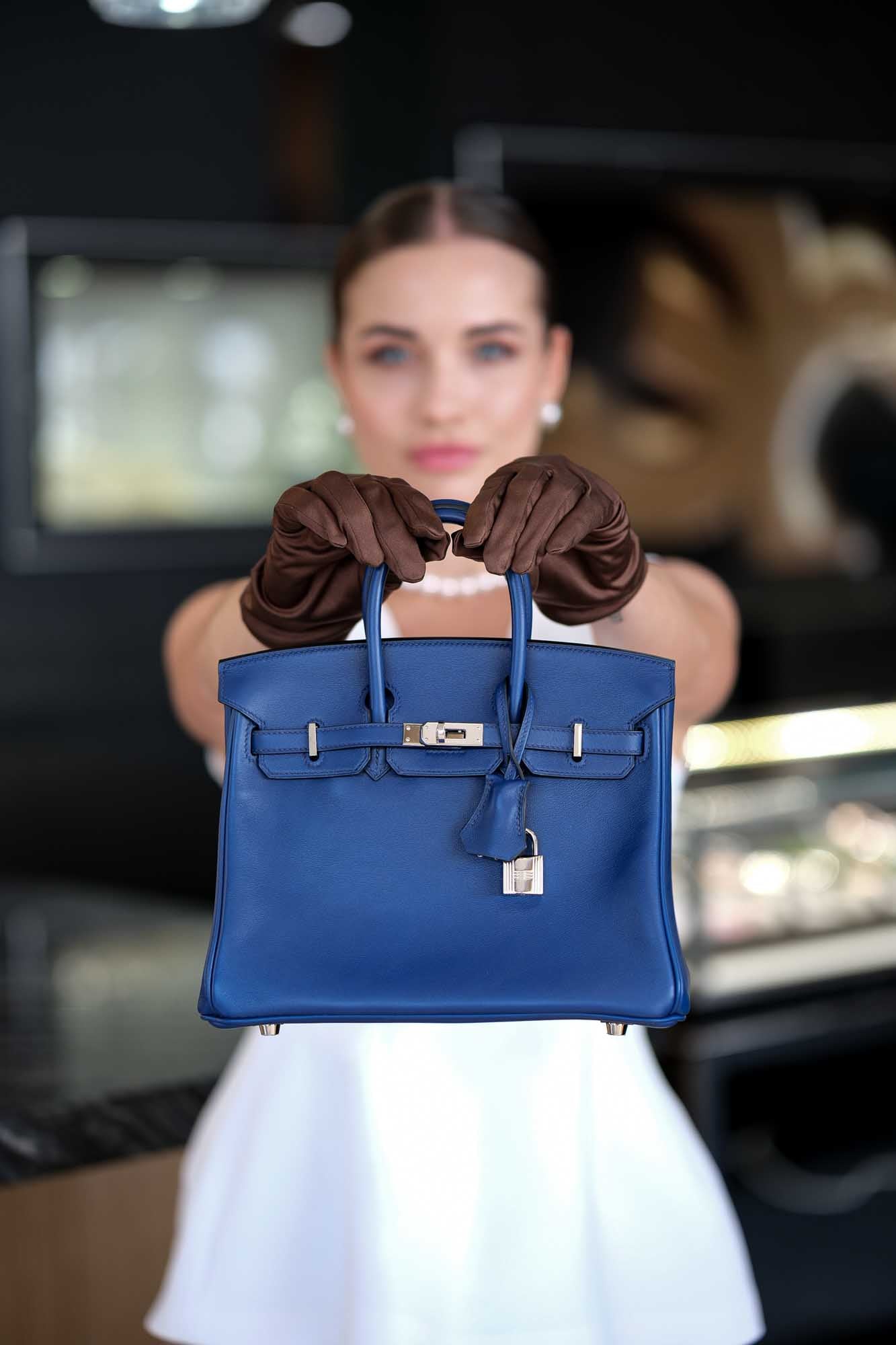 Hermès Birkin 25 Bleu Saphir Swift Palladium Hardware