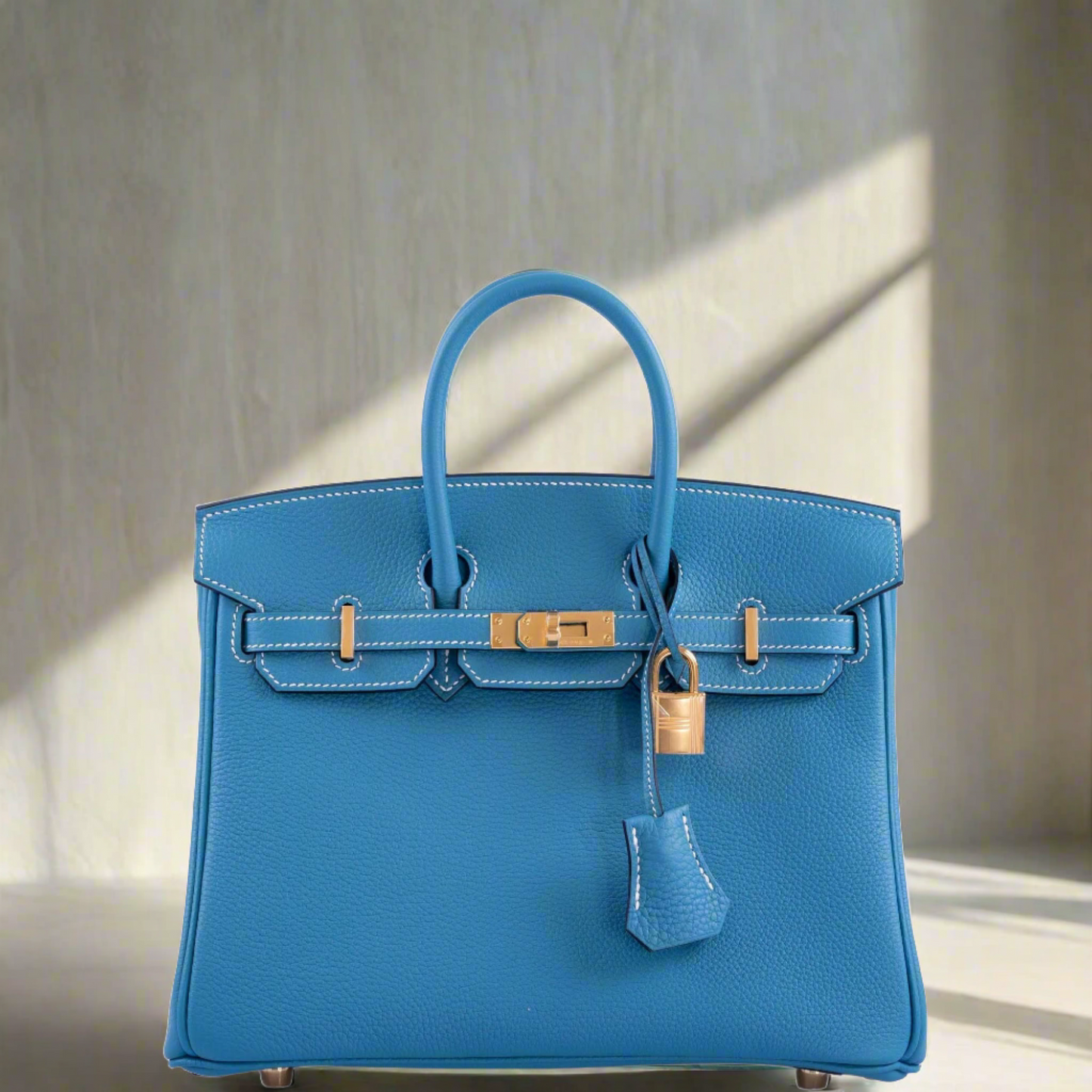 Hermès Birkin 25 Blue Jean Togo Gold Hardware