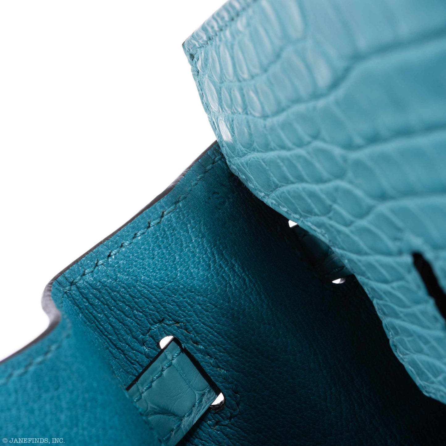 Hermès Birkin 25 Blue Saint Cyr Matte Alligator Palladium Hardware