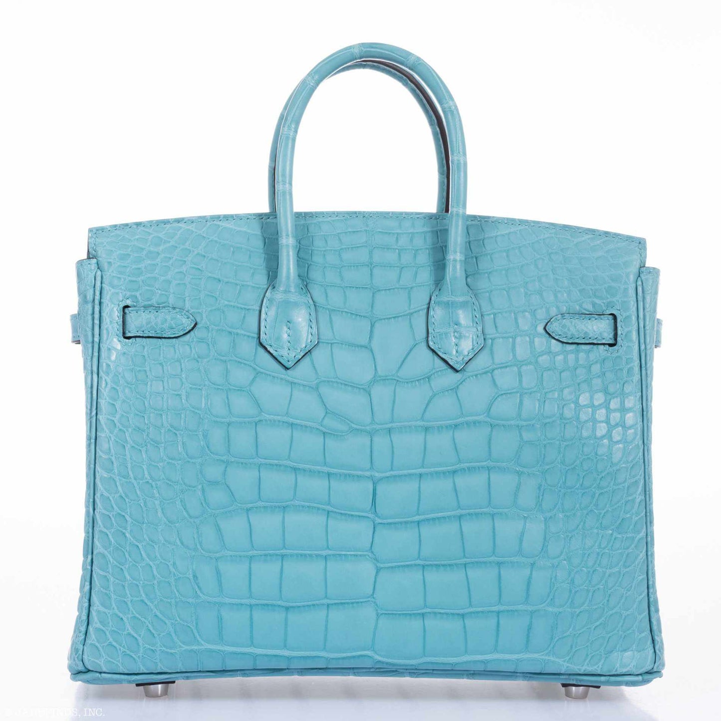 Hermès Birkin 25 Blue Saint Cyr Matte Alligator Palladium Hardware