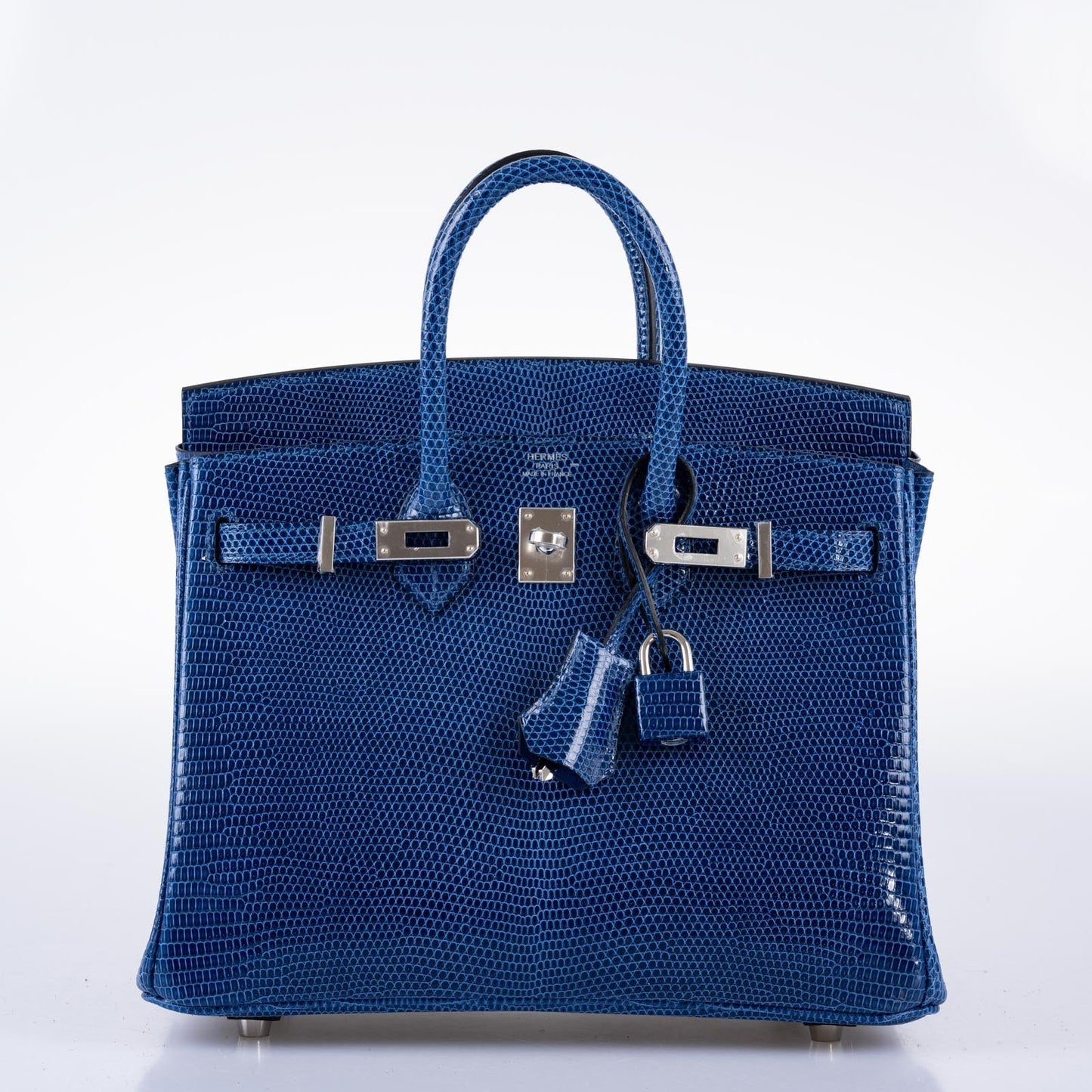 Hermès Birkin 25 Blue Sapphire Niloticus Lizard Palladium Hardware