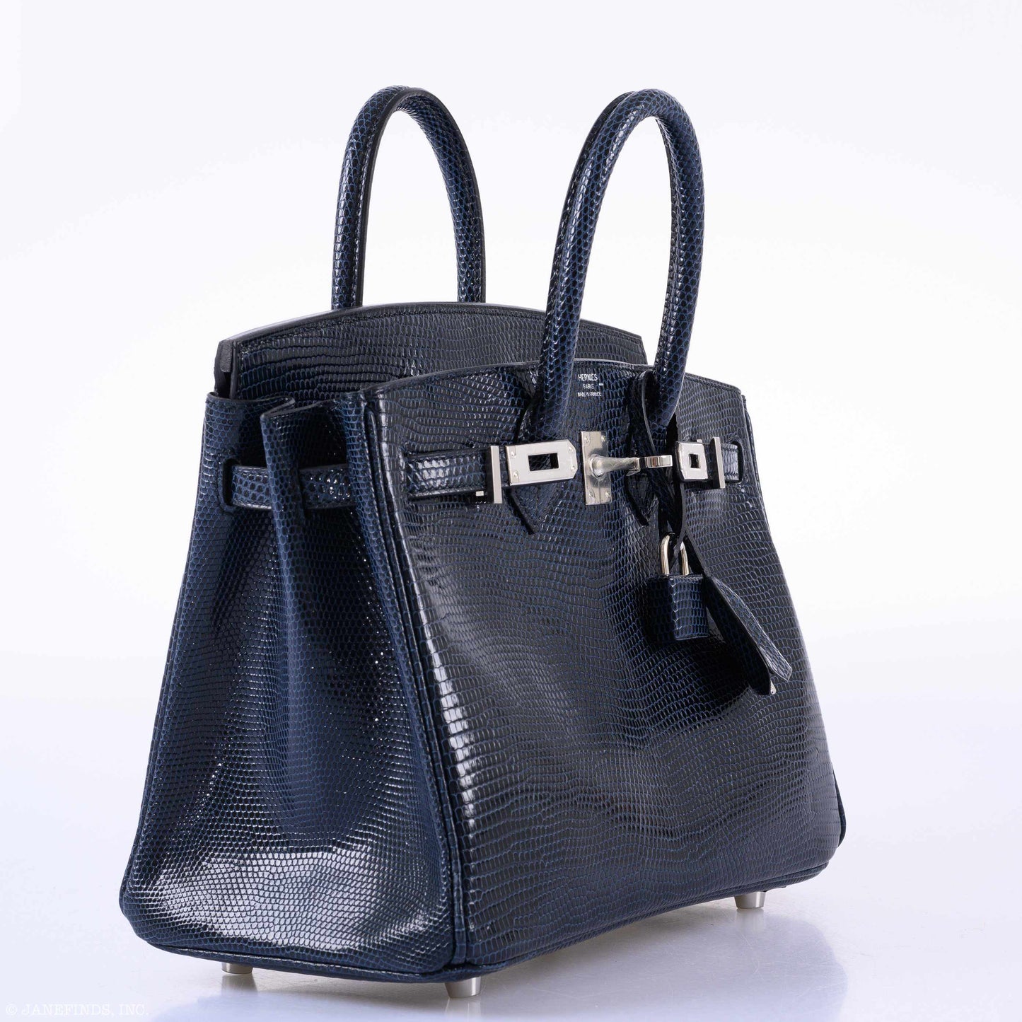 Hermès Birkin 25 Indigo Lizard Palladium Hardware - 2019